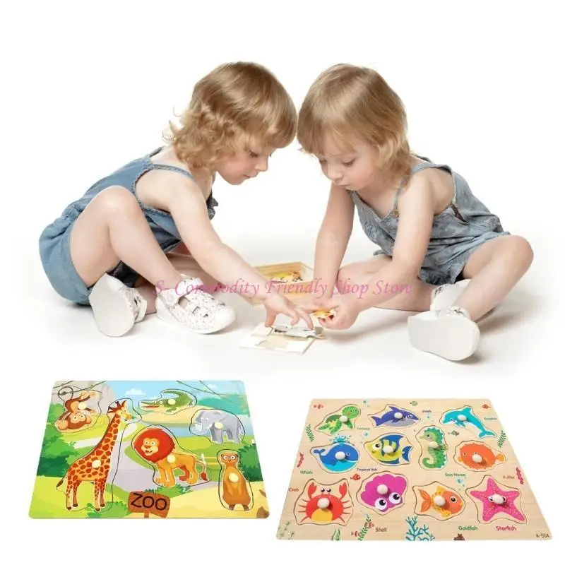85AE Farm Animal Ocean Fish Wooden Puzzle for Kids Ages 3-6 Educational
85AE Farm Animal Ocean Fish Wooden Puzzle for Kids Ages 3-6 Educational