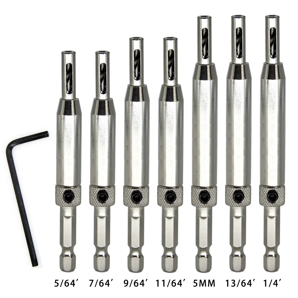 1/3/4/7Pcs HSS 1/4'' Hex Shank Self Centering Door Lock Hinge Drill Bit Pilot Hole Tool 5/64 7/64 9/64 11/64 13/64 1/4 inch
1/3/4/7Pcs HSS 1/4'' Hex Shank Self Centering Door Lock Hinge Drill Bit Pilot Hole Tool 5/64 7/64 9/64 11/64 13/64 1/4 inch