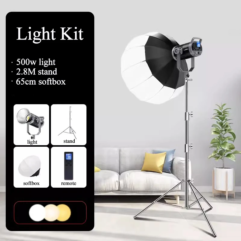 JW HOT SALE 500W COB Light Studio Lighting Equipment Photography Light Softbox Steel Stand Kit for Live Streaming
JW HOT SALE 500W COB Light Studio Lighting Equipment Photography Light Softbox Steel Stand Kit for Live Streaming