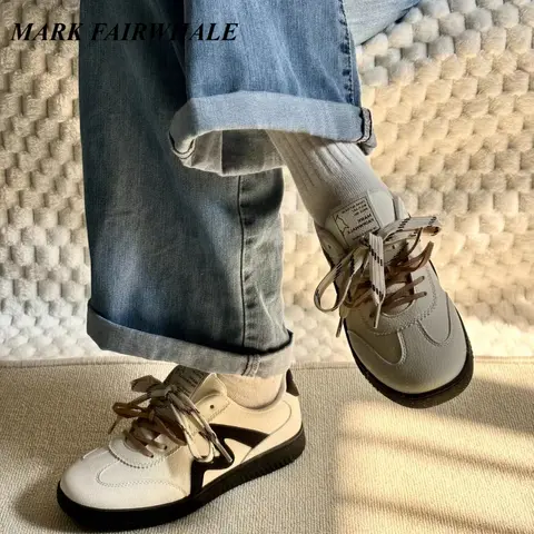 MARK FAIRWHALE Dexun Shoes Spring Summer Autumn New Heightened Platform Women's Shoes White Shoes Thick Baseplate Shoes