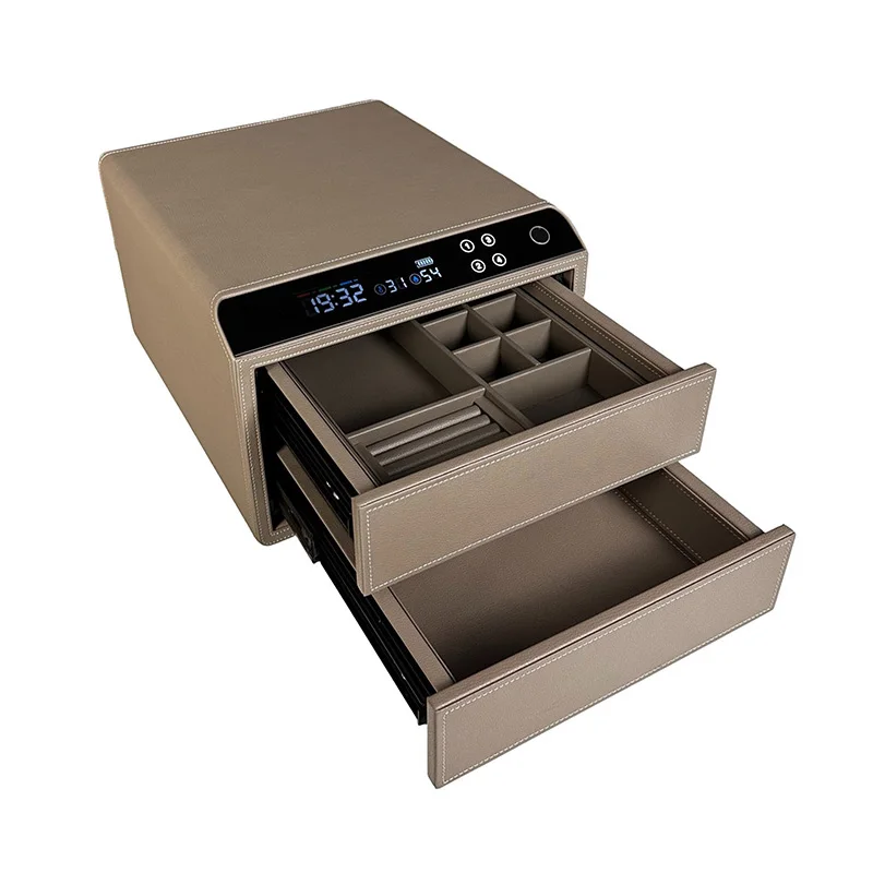 High-strength Thickened Electronic Deposit Leather Biometric Cash Drawer Safe Intelligent Fingerprint Jewelry Box
High-strength Thickened Electronic Deposit Leather Biometric Cash Drawer Safe Intelligent Fingerprint Jewelry Box