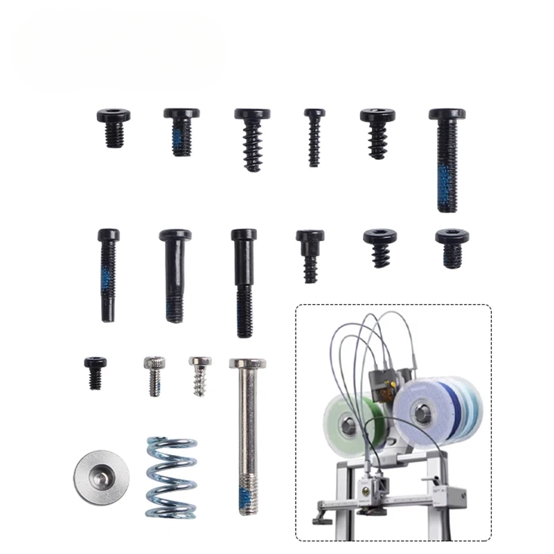Комплект крепления винтовой пружины для принтера TZ Bamboo X1/P1P с крепежными элементами AMS, аксессуары для 3D-принтера 
Комплект крепления винтовой пружины для принтера TZ Bamboo X1/P1P с крепежными элементами AMS, аксессуары для 3D-принтера