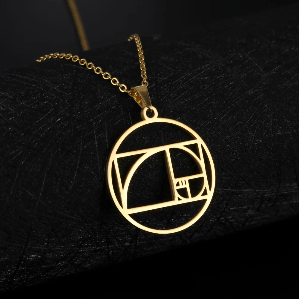 1pc Amaxer Fibonacci Spiral Golden Ratio Necklace - Geometric Spiral Design Stainless Steel Golden-Tone Unisex Jewelry for Men & Women, Symbolic Math-Inspired Gift for Graduation, Birthday, Daily Wear, Mathematical Design, Intricate Pendant, Fine Chain
1pc Amaxer Fibonacci Spiral Golden Ratio Necklace - Geometric Spiral Design Stainless Steel Golden-Tone Unisex Jewelry for Men & Women, Symbolic Math-Inspired Gift for Graduation, Birthday, Daily Wear, Mathematical Design, Intricate Pendant, Fine Chain