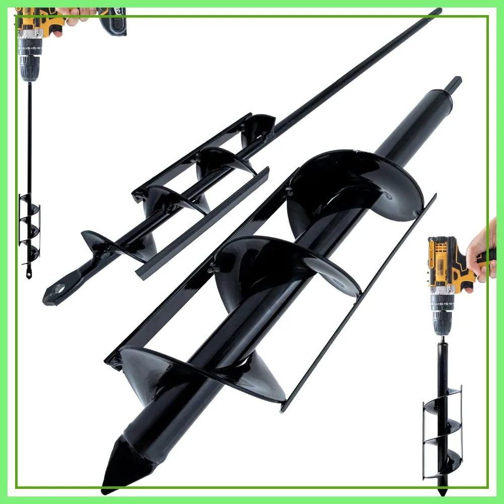 2-Piece Auger Drill Bit Set for Planting - 1.6"x16" & 3.5"x16" Post Hole Digger, Heavy Duty Earth Auger with Dual Side Blades for Clean Straight Holes
2-Piece Auger Drill Bit Set for Planting - 1.6"x16" & 3.5"x16" Post Hole Digger, Heavy Duty Earth Auger with Dual Side Blades for Clean Straight Holes