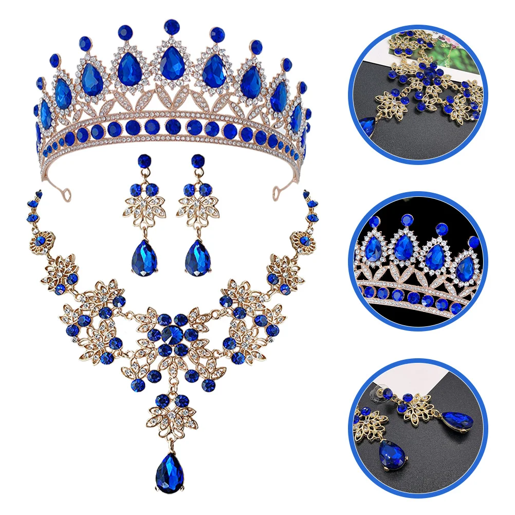 1Set Wedding Dress Accessories Rhinestone Jewelry Set Necklace Earrings Crown Bride Party Prom Girls Crown Earring Necklace Set
1Set Wedding Dress Accessories Rhinestone Jewelry Set Necklace Earrings Crown Bride Party Prom Girls Crown Earring Necklace Set