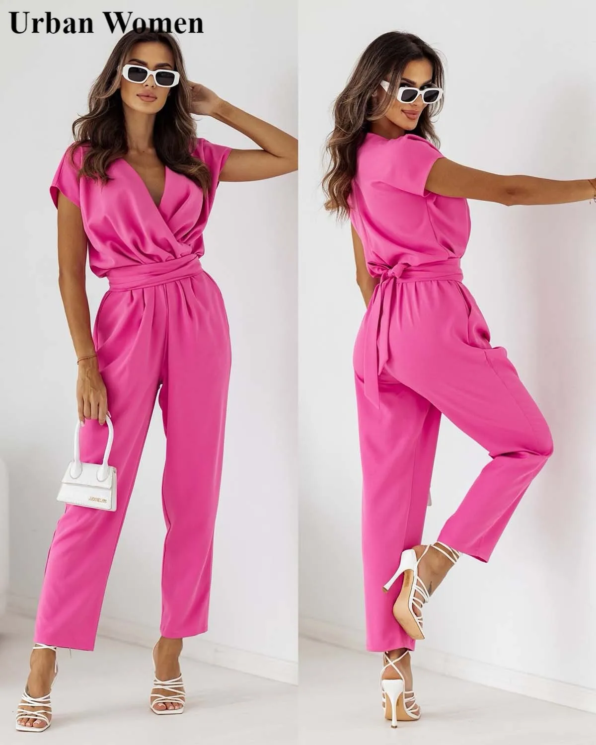 Summer Fashion High Waisted Jumpsuit Women Casual Solid V-neck Short Sleeved Wide Leg Jumpsuit Women
Summer Fashion High Waisted Jumpsuit Women Casual Solid V-neck Short Sleeved Wide Leg Jumpsuit Women