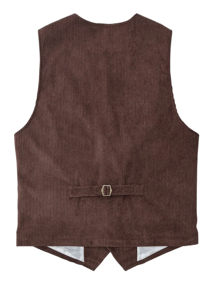 Men's Retro Corduroy Vest Busin Casual Briti Sle American oulder Pad Straight Cut Button Detail Pure Color
Men's Retro Corduroy Vest Busin Casual Briti Sle American oulder Pad Straight Cut Button Detail Pure Color