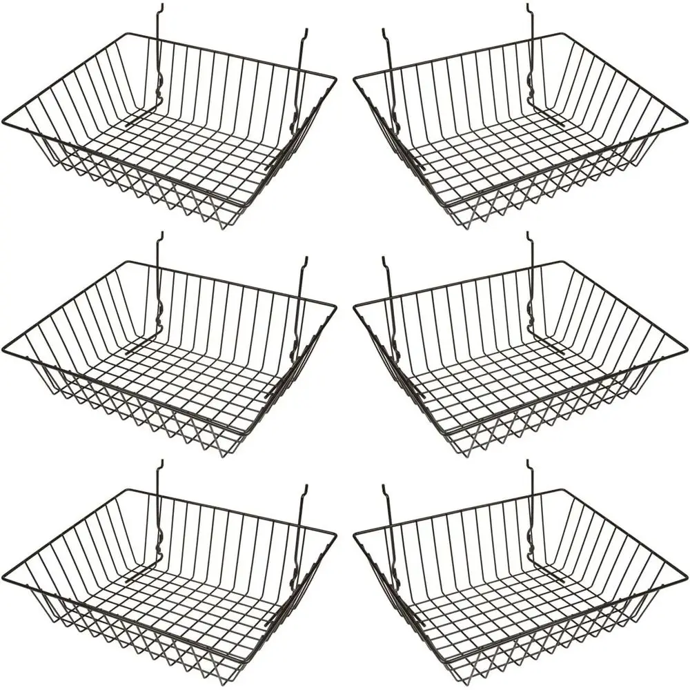 Multi-Purpose Black Wire Basket Set for Sloping, Slatwall, Pegboard, or Gridwall (6-Pack)
Multi-Purpose Black Wire Basket Set for Sloping, Slatwall, Pegboard, or Gridwall (6-Pack)