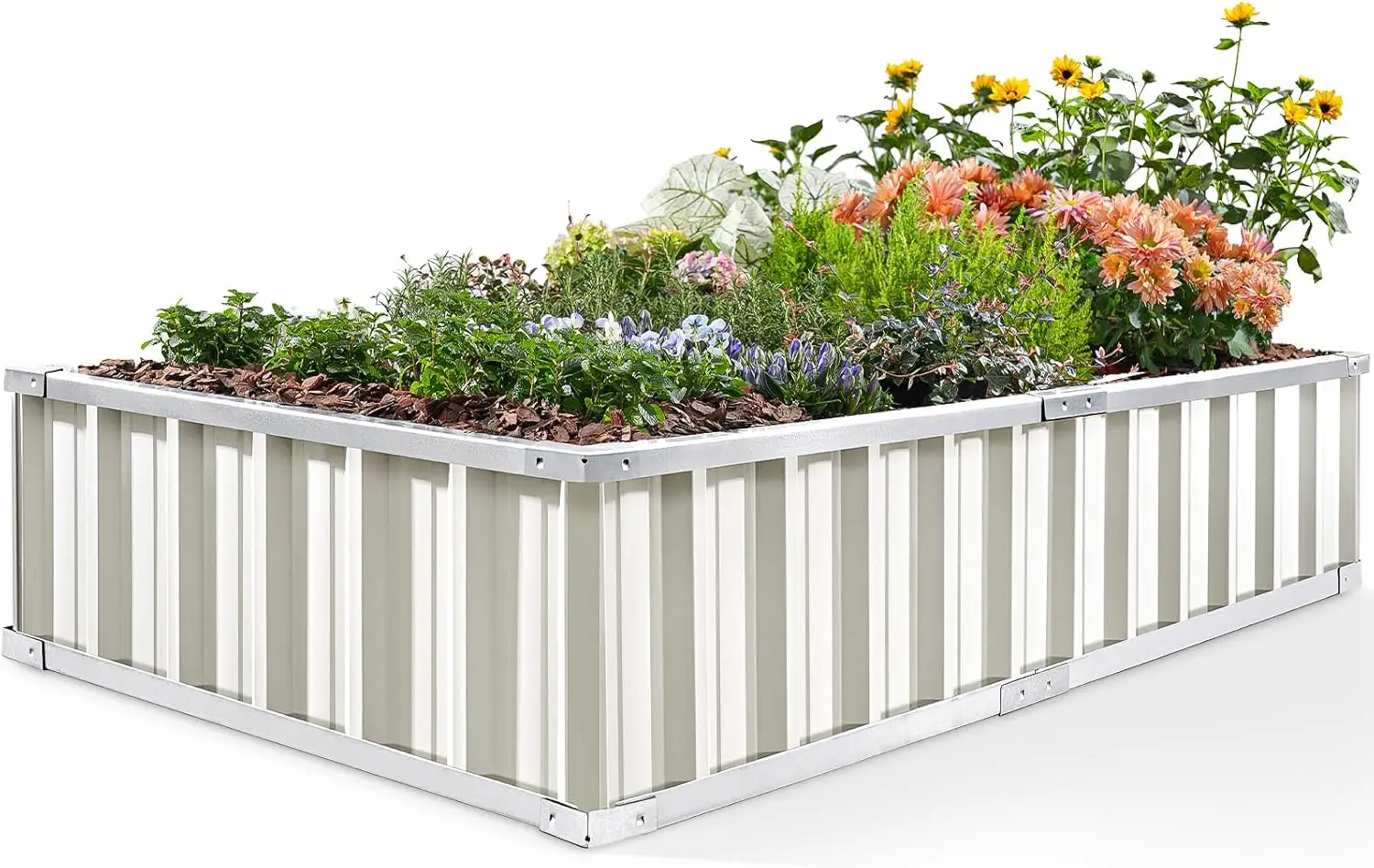 Raised Garden Bed 68"x 36"x 12" Galvanized Steel Metal Outdoor Garden Planter Box Kit with 2 Pairs of Gloves (Ivory)
Raised Garden Bed 68"x 36"x 12" Galvanized Steel Metal Outdoor Garden Planter Box Kit with 2 Pairs of Gloves (Ivory)