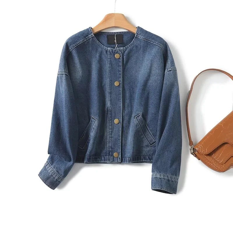 YENKYE 2024 Women Long Sleeve O Neck Crop Denim Jacket Coat Vintage Single Breasted Female Casual Autumn Winter Outerwear Cotton
YENKYE 2024 Women Long Sleeve O Neck Crop Denim Jacket Coat Vintage Single Breasted Female Casual Autumn Winter Outerwear Cotton