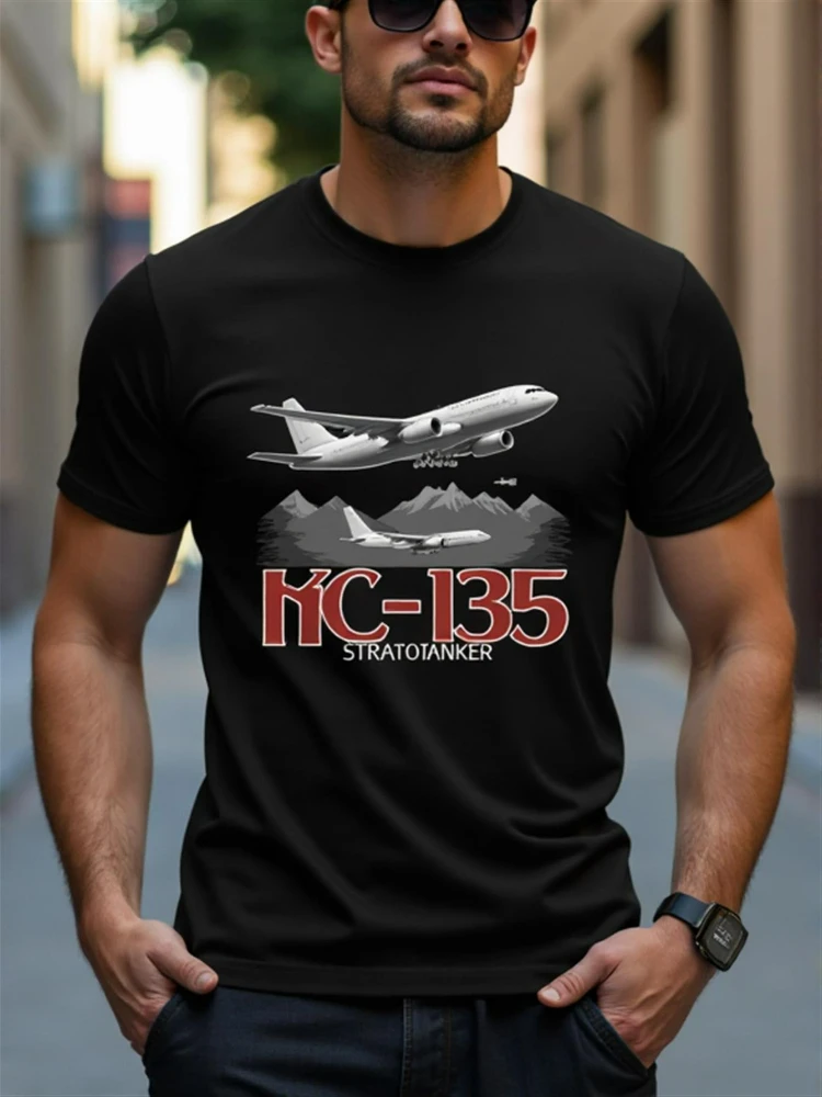 KC-135 Stratotanker Airplane Graphic- with Aviation Illustration-100% cotton O-neck short sleeve casual printed men's T-shirt.
KC-135 Stratotanker Airplane Graphic- with Aviation Illustration-100% cotton O-neck short sleeve casual printed men's T-shirt.