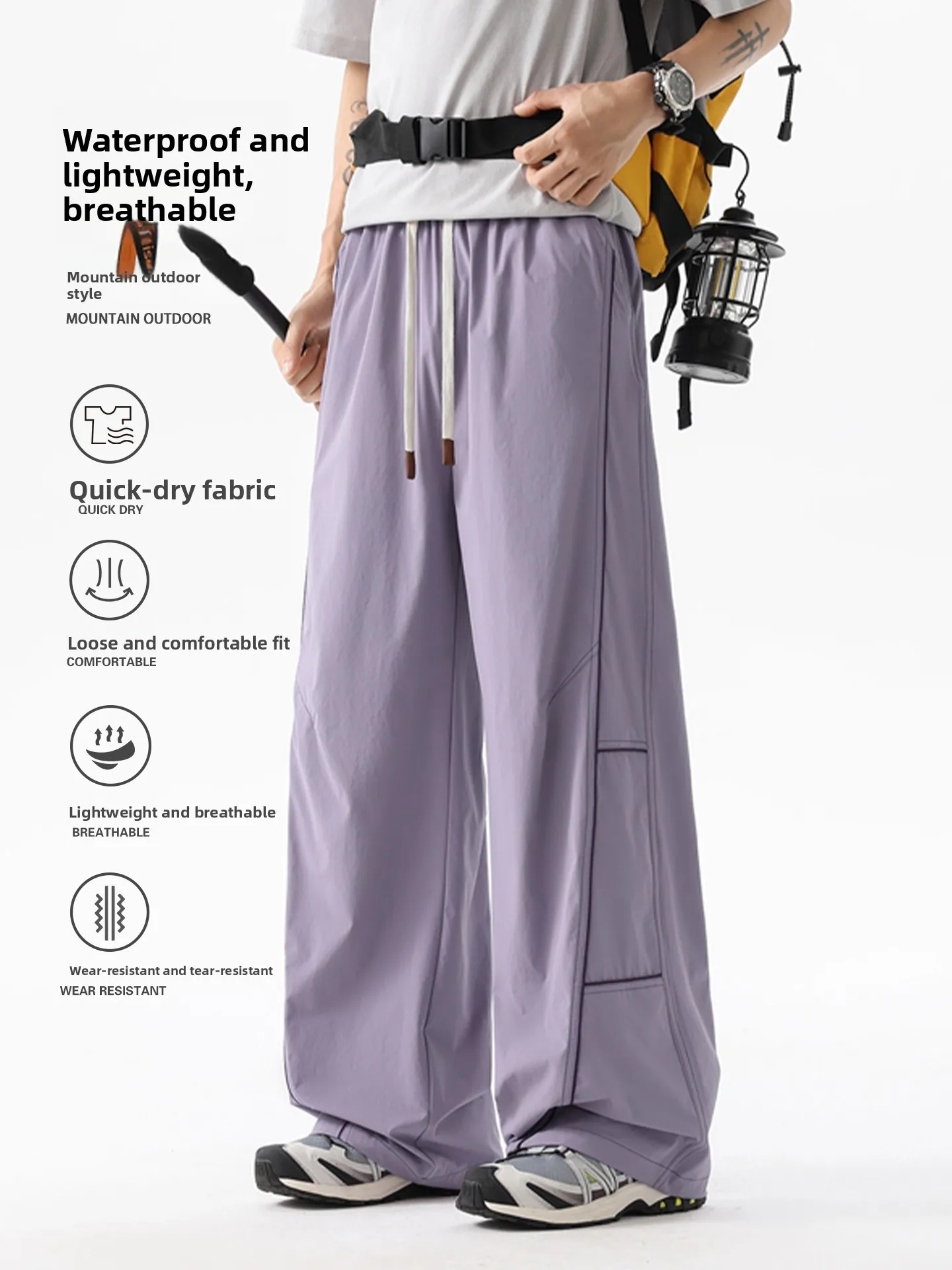 Quick Dry Breathable Ice Silk Outdoor Climbing Pants Unisex Loose Casual Water Resistant Workwear Trousers Nylon Fabric
Quick Dry Breathable Ice Silk Outdoor Climbing Pants Unisex Loose Casual Water Resistant Workwear Trousers Nylon Fabric