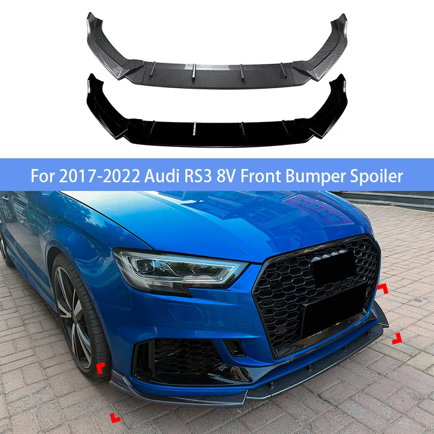 For 2017 18 19 20 21 2022 Audi RS3 8V Car Front Bumper Lip Spoiler Splitter Trim Accessories Car Tuning Accessorie Part 3PCS
For 2017 18 19 20 21 2022 Audi RS3 8V Car Front Bumper Lip Spoiler Splitter Trim Accessories Car Tuning Accessorie Part 3PCS