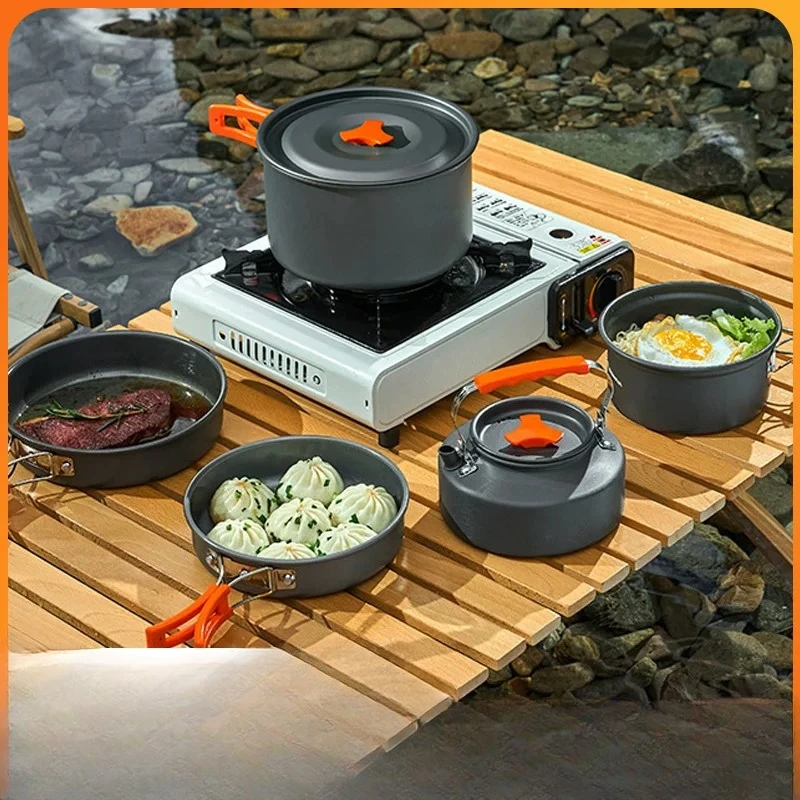 Outdoor camping pot Aluminum alloy set pot Camping cooker Universal pot Portable equipment Outdoor tableware Camping kettle
Outdoor camping pot Aluminum alloy set pot Camping cooker Universal pot Portable equipment Outdoor tableware Camping kettle
