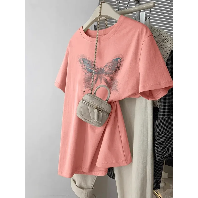 Women's American Retro Pure Cotton Short Sleeve T-Shirt Summer New Plus Size Loose Slimming Half Sleeve Top
Women's American Retro Pure Cotton Short Sleeve T-Shirt Summer New Plus Size Loose Slimming Half Sleeve Top