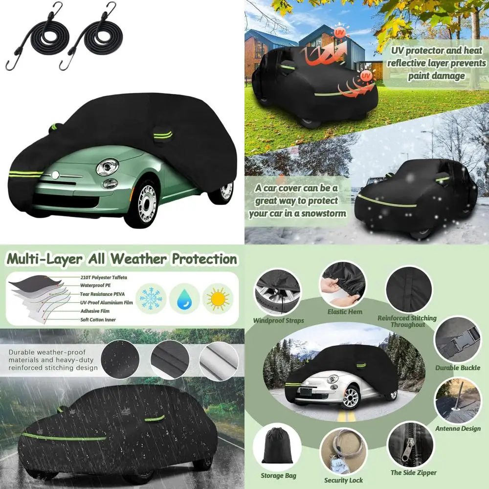 Универсальный чехол для автомобиля 2007-2025 годов выпуска, водонепроницаемый, защита от солнца, дождя, пыли, снега, с хлопковой подкладкой и дверцей на молнии - черный
Универсальный чехол для автомобиля 2007-2025 годов выпуска, водонепроницаемый, защита от солнца, дождя, пыли, снега, с хлопковой подкладкой и дверцей на молнии - черный