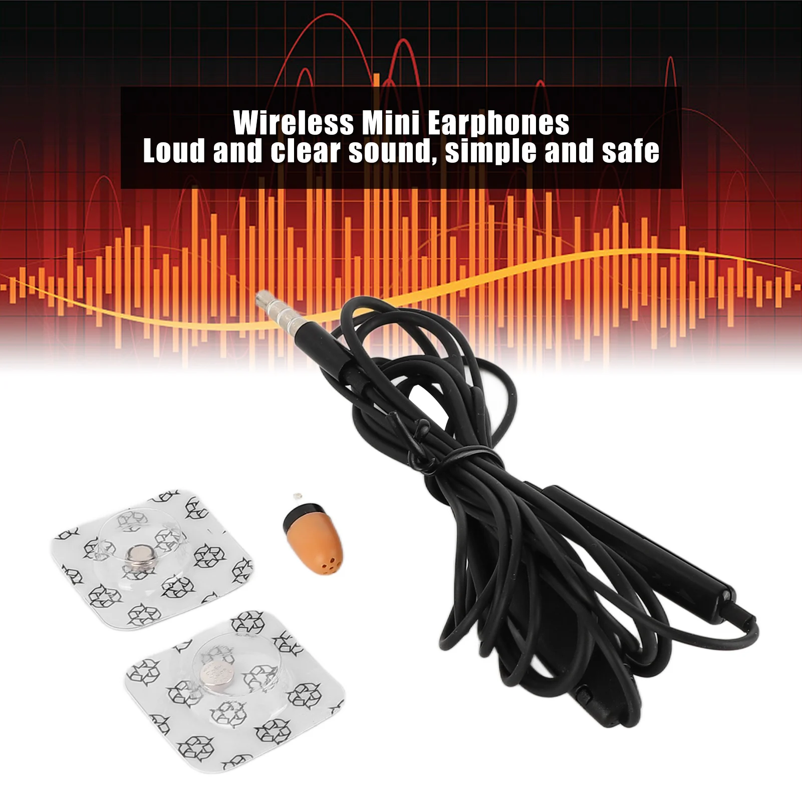 Wireless Mini Earphones Lightweight 110dB Clear Sound Black Concealed Earpiece Headset for Mobile Phone
Wireless Mini Earphones Lightweight 110dB Clear Sound Black Concealed Earpiece Headset for Mobile Phone