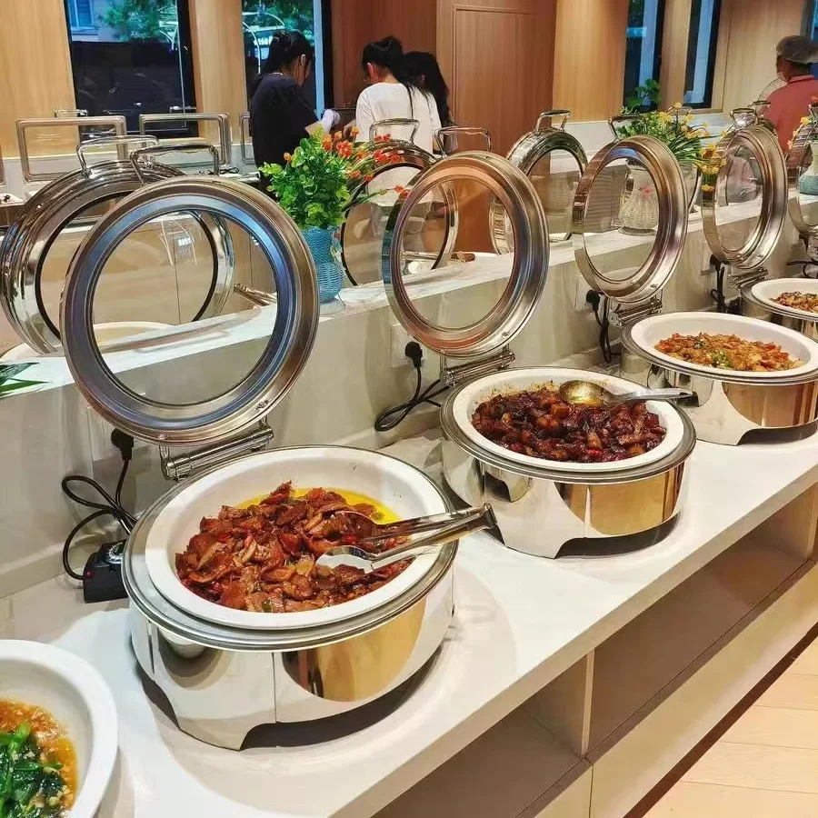 Electric Chaffer Food Warm Buffet Stove Hotel 6L Chafing Dish Buffet Set Commercial Stainless Steel Buffet Stove
Electric Chaffer Food Warm Buffet Stove Hotel 6L Chafing Dish Buffet Set Commercial Stainless Steel Buffet Stove