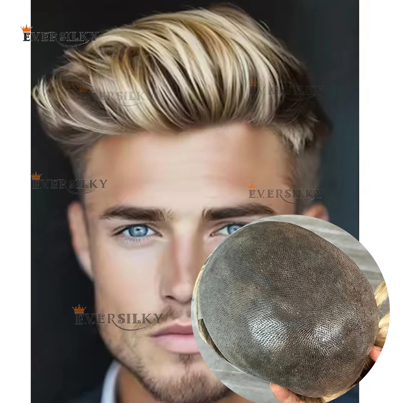 4t613# Ombre Blonde Brown Root Male Wig 100%Human Hair0.06mm Super Thin Skin NaturalHairline Bald Replacement Capillar Prosthesi
4t613# Ombre Blonde Brown Root Male Wig 100%Human Hair0.06mm Super Thin Skin NaturalHairline Bald Replacement Capillar Prosthesi