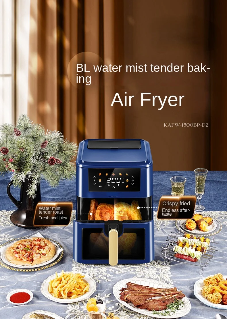 Water Mist Tender Roast Air Fryer New large-capacity multi-functional visual fryer for home use
Water Mist Tender Roast Air Fryer New large-capacity multi-functional visual fryer for home use