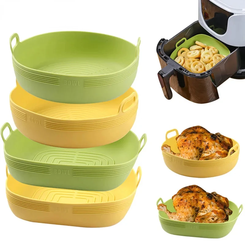 1pc Silicone Air Fryer Basket Round Silicone Tray Air Fryer Easy Clean Liner Pizza Plate Grill Pan Mat Air Fryer Accessorie
1pc Silicone Air Fryer Basket Round Silicone Tray Air Fryer Easy Clean Liner Pizza Plate Grill Pan Mat Air Fryer Accessorie