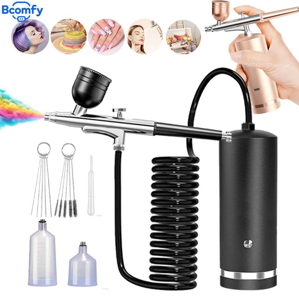 Airbrush with Compressor Rechargeable Air Brush with Compressor Mini Handheld Spray Gun Household Nano Oxygen Injector
Airbrush with Compressor Rechargeable Air Brush with Compressor Mini Handheld Spray Gun Household Nano Oxygen Injector