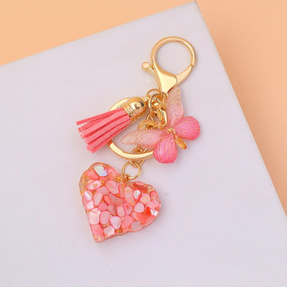 4Pcs Pink Purple Heart Fashion Keychain Resin Pendant Heart Butterfly Tassel For Keychain Decoration Gift Jewelry
4Pcs Pink Purple Heart Fashion Keychain Resin Pendant Heart Butterfly Tassel For Keychain Decoration Gift Jewelry