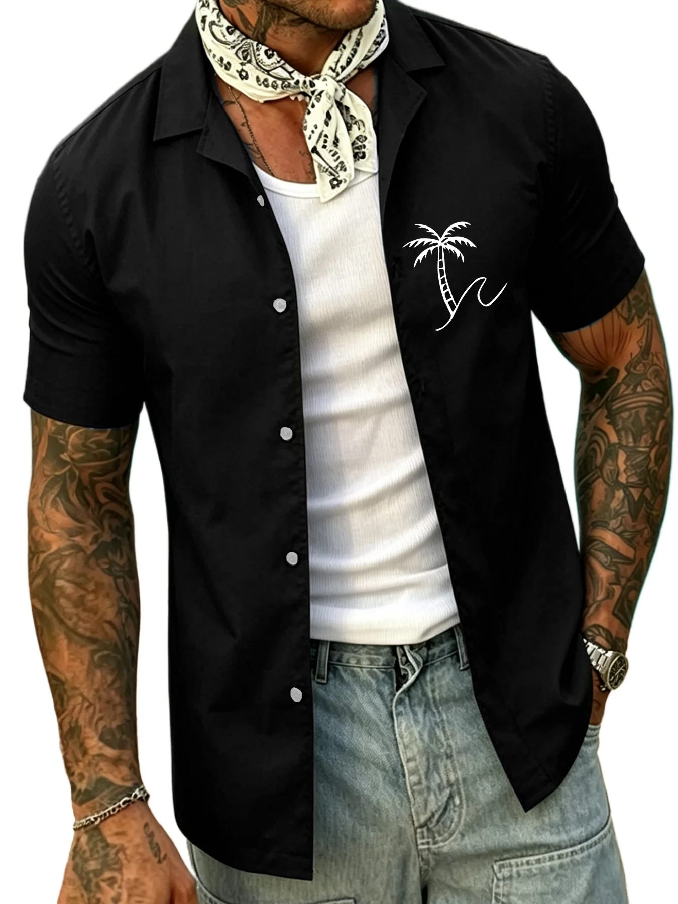 American High Street Printed Short-Sleeve Shirt for Men: Summer Shirt-Collar Streetwear Casual Cardigan
American High Street Printed Short-Sleeve Shirt for Men: Summer Shirt-Collar Streetwear Casual Cardigan