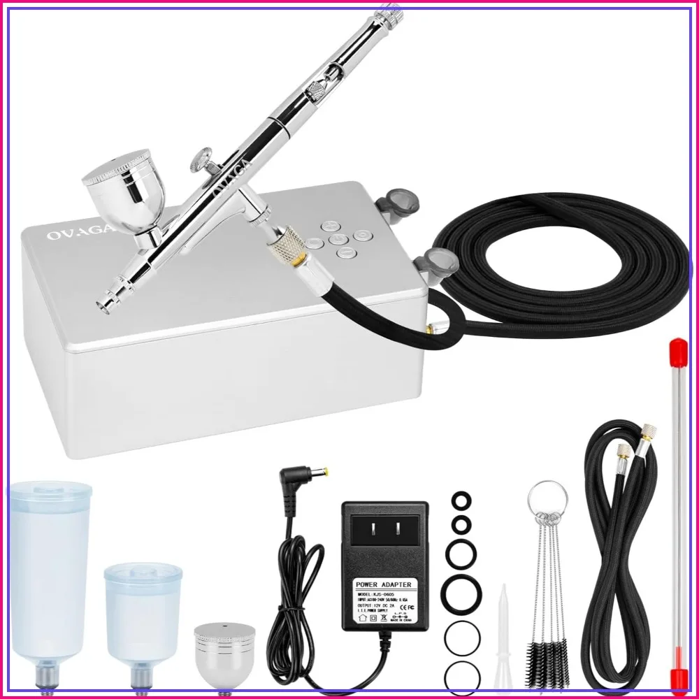 55PSI Ultra-Silent Airbrush Kit, Dual-Action Multi-Function Set with Compressor for Painting, Cake Decoration, Makeup, Nail Art, Model
55PSI Ultra-Silent Airbrush Kit, Dual-Action Multi-Function Set with Compressor for Painting, Cake Decoration, Makeup, Nail Art, Model