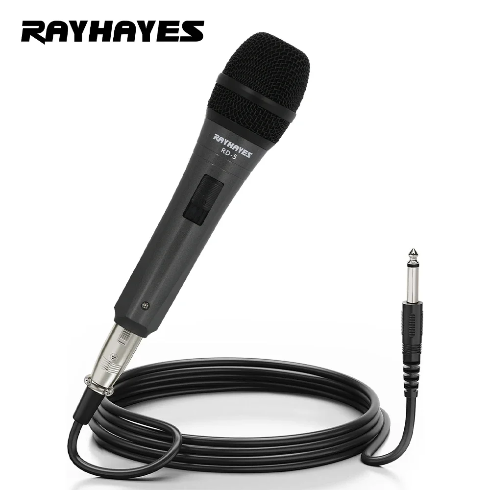 RAYHAYES RD-5 Professional Wired Dynamic Microphone Karaoke Shockproof Mic Microphone with 5m XLR 6.35mm Cable Party
RAYHAYES RD-5 Professional Wired Dynamic Microphone Karaoke Shockproof Mic Microphone with 5m XLR 6.35mm Cable Party