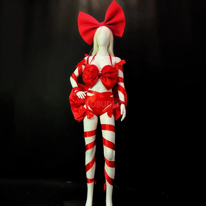 Nightclub Bar Sexy Stage Wear Red Butterfly Bow Crystal Bandage Bikini Party Festival Rave Outfit DJ Dancer Gogo Dance Costume
Nightclub Bar Sexy Stage Wear Red Butterfly Bow Crystal Bandage Bikini Party Festival Rave Outfit DJ Dancer Gogo Dance Costume