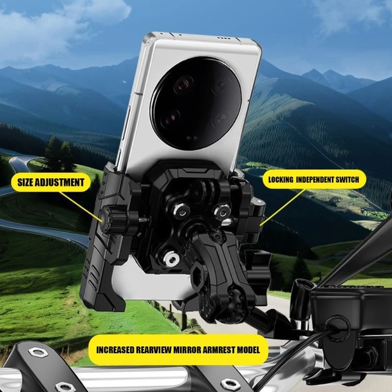 Phone Holder for Scooter E-Bike Motorcycle Handlebar Rearview Mirror Mounted
Phone Holder for Scooter E-Bike Motorcycle Handlebar Rearview Mirror Mounted