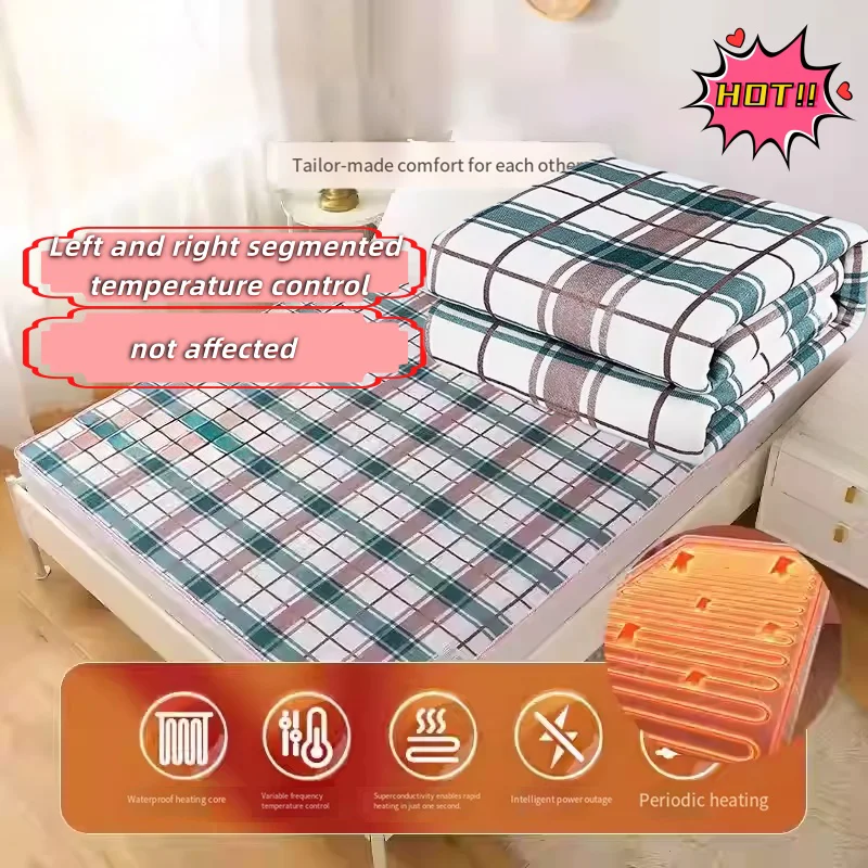220V double electric blanket with individually controlled temperature adjustment mattress heating to keep warm in winter
220V double electric blanket with individually controlled temperature adjustment mattress heating to keep warm in winter