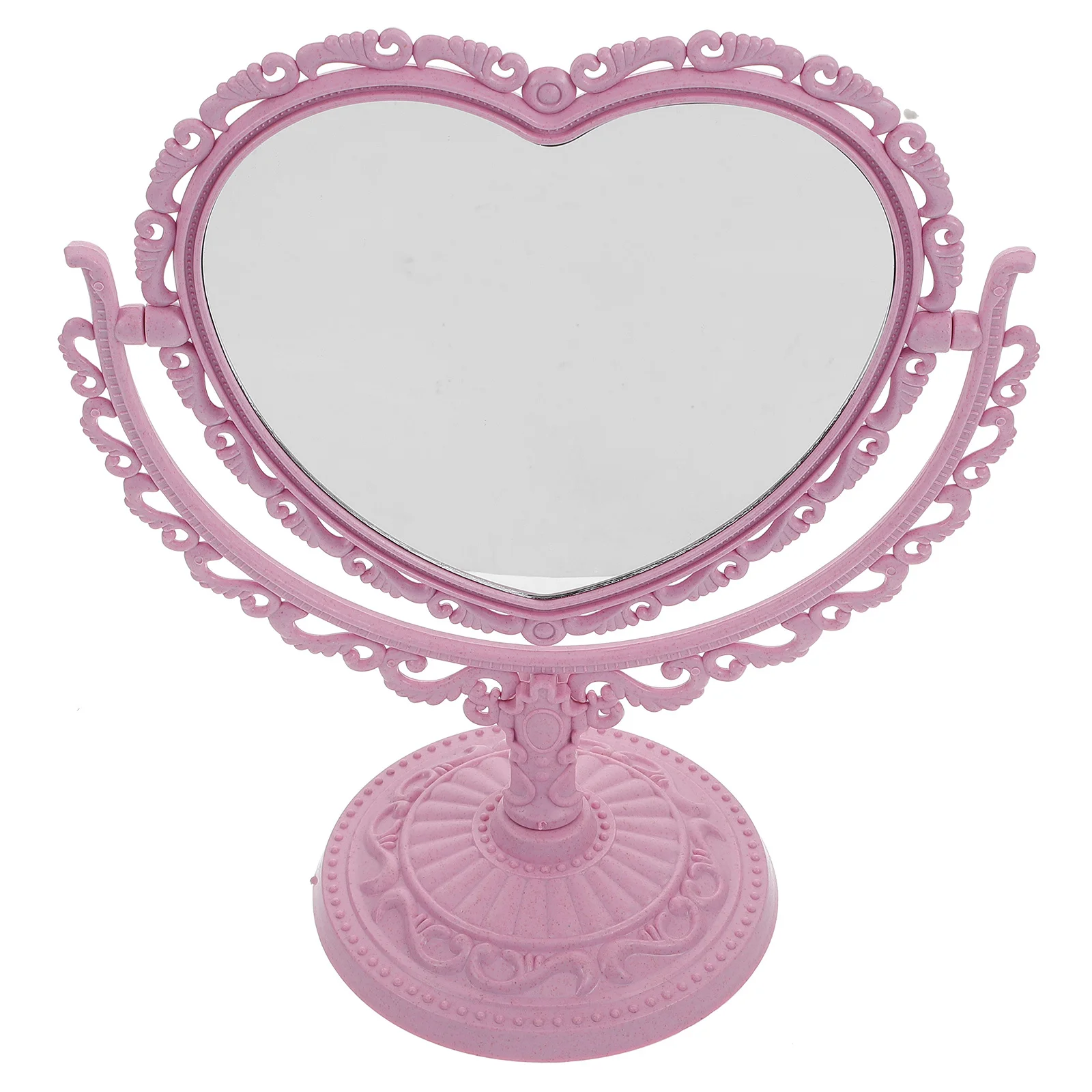Heart Shaped Rotatable Desktop Makeup Mirror Vintage Table Double Side Mirror Simple Home Vanity Decor
Heart Shaped Rotatable Desktop Makeup Mirror Vintage Table Double Side Mirror Simple Home Vanity Decor