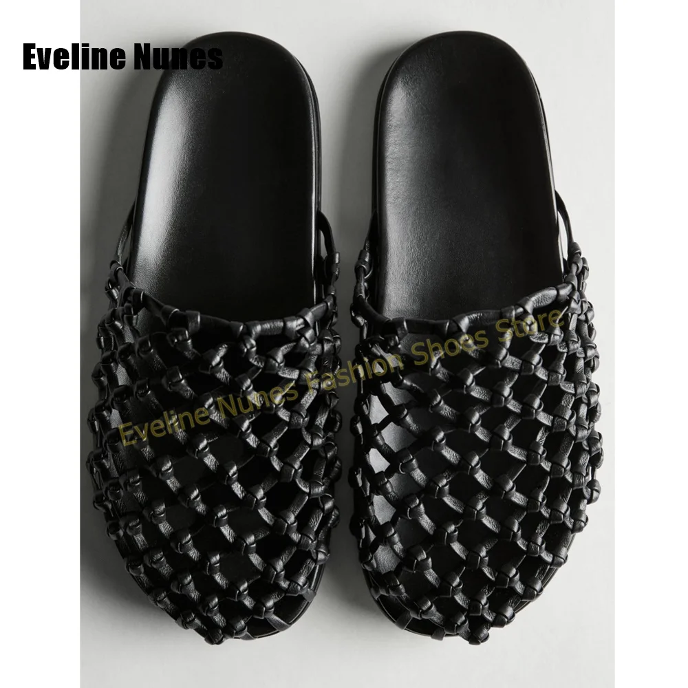 Elegant Women Black Woven Mesh Slides Slip On Hollow Out Round Toe Flat Sandals Summer Beach Pool Vacation Slippers 2026 Newest
Elegant Women Black Woven Mesh Slides Slip On Hollow Out Round Toe Flat Sandals Summer Beach Pool Vacation Slippers 2026 Newest