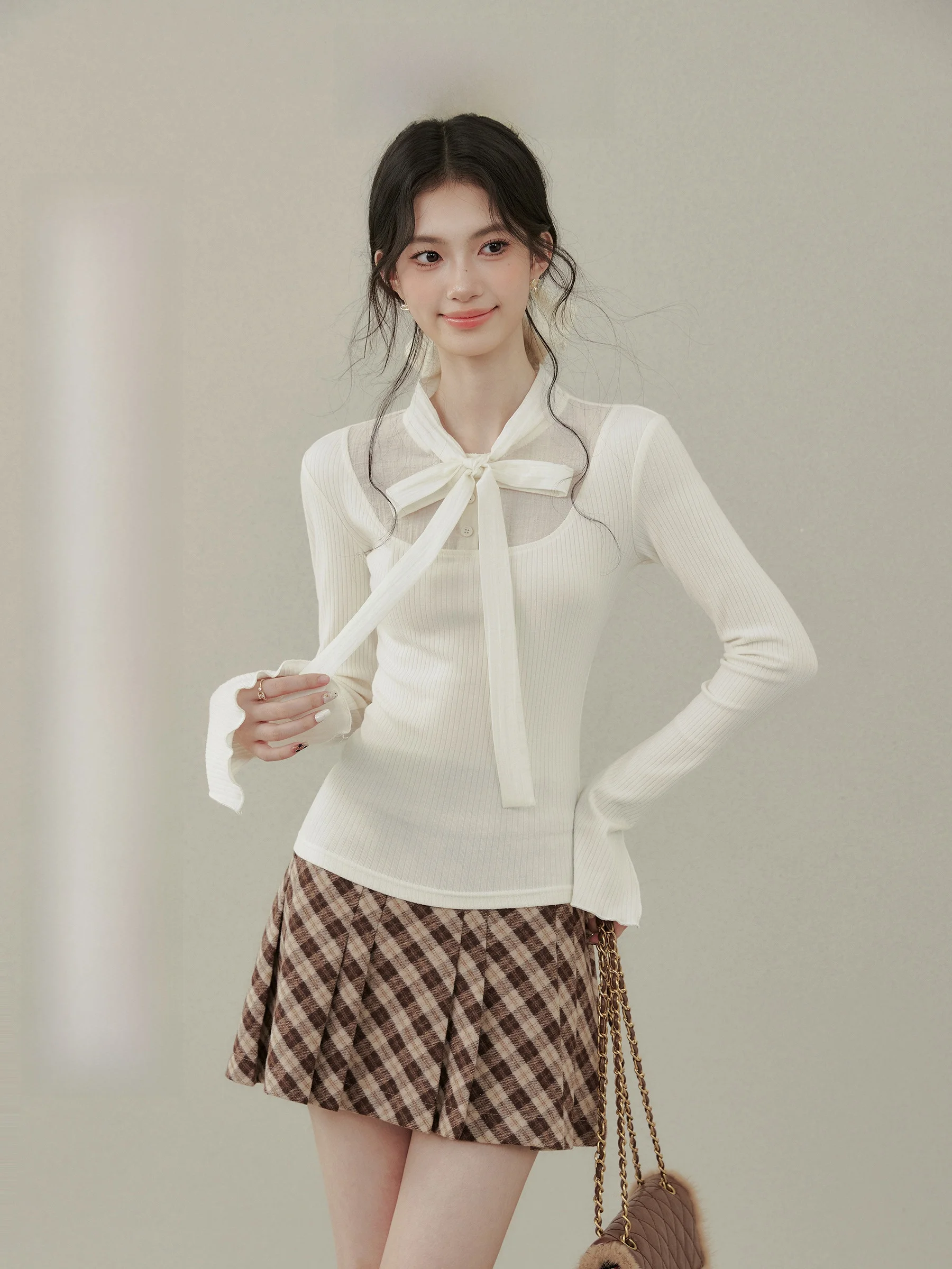 Warm Inner Knot T-irt Women's Long Sve Knitted Top Knot Design Casual Sle Slim Fit Knot T-irt
Warm Inner Knot T-irt Women's Long Sve Knitted Top Knot Design Casual Sle Slim Fit Knot T-irt