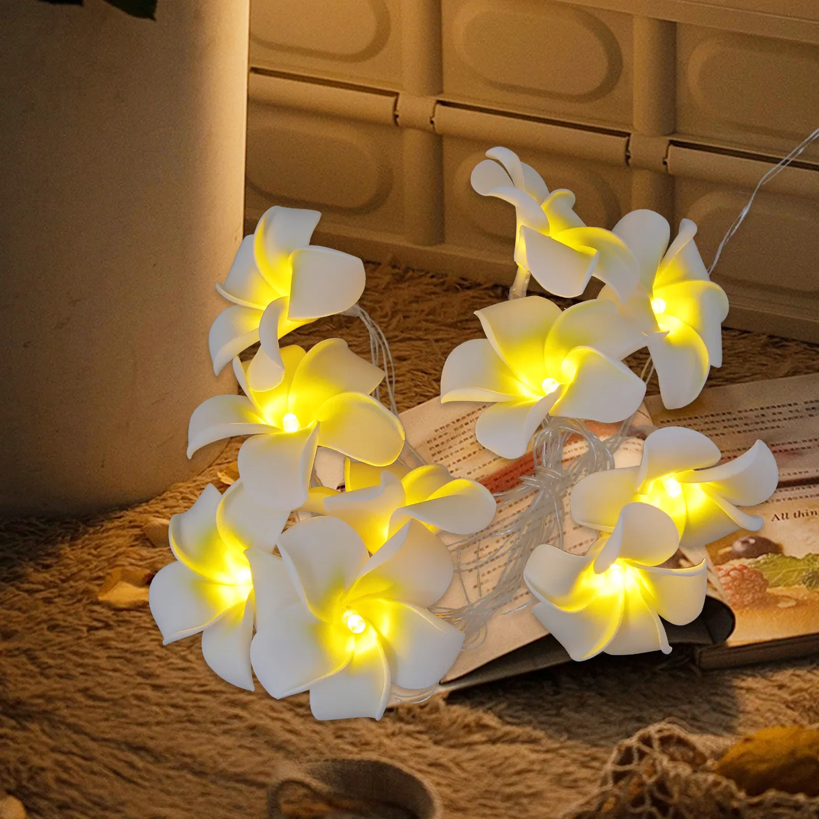 1.5m Warm White Plumeria String Lights LED Artificial Flower Lamp 10 Bulbs Low Power Perfect for Wedding Party
1.5m Warm White Plumeria String Lights LED Artificial Flower Lamp 10 Bulbs Low Power Perfect for Wedding Party