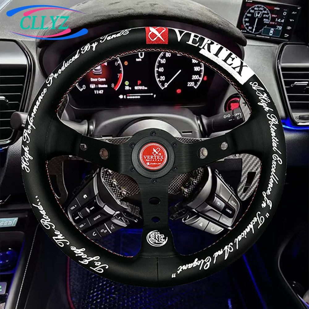 12,5-дюймовый 320-миллиметровый гоночный руль из натуральной кожи, глубокая тарелка VERTEX Sim, вышивка JDM, автомобильные аксессуары
12,5-дюймовый 320-миллиметровый гоночный руль из натуральной кожи, глубокая тарелка VERTEX Sim, вышивка JDM, автомобильные аксессуары