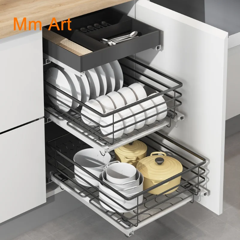 Misiku Kitchen Cabinet Stainless Steel Drawer Basket of Dishes Size Double-Layer Drawer Seasoning Fruit and Vegetable Basket
Misiku Kitchen Cabinet Stainless Steel Drawer Basket of Dishes Size Double-Layer Drawer Seasoning Fruit and Vegetable Basket