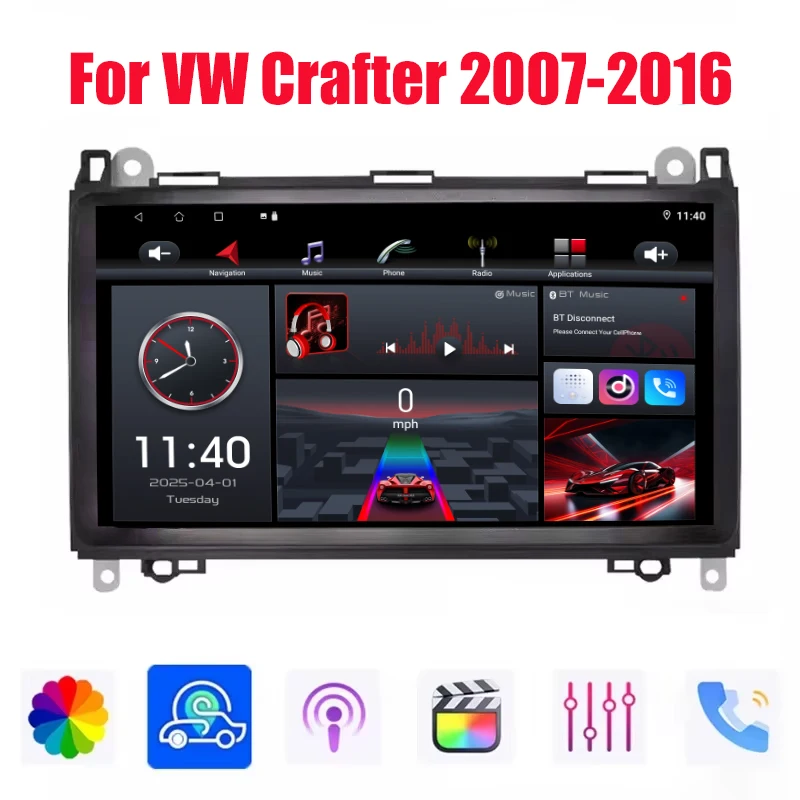 9'' Car Radio For VW Crafter 2007-2016 Head Unit Carplay Apple Android BT GPS Auto 6-128GB Intelligent System Multimedia Player
9'' Car Radio For VW Crafter 2007-2016 Head Unit Carplay Apple Android BT GPS Auto 6-128GB Intelligent System Multimedia Player