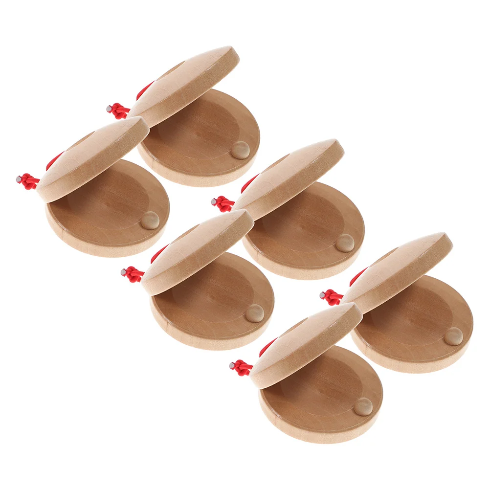 6 Pcs Wooden Finger Castanets Musical Instrument Instruments Mini Small Percussion Cotton Rope
6 Pcs Wooden Finger Castanets Musical Instrument Instruments Mini Small Percussion Cotton Rope