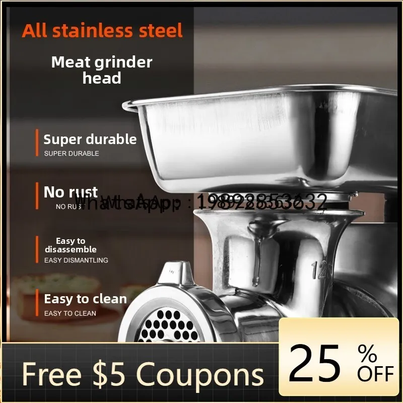 JX Meat Grinder Multi-Functional Desktop All Stainless Steel Meat Mincer High-Power Electric Meat Grinder Sausage Maker
JX Meat Grinder Multi-Functional Desktop All Stainless Steel Meat Mincer High-Power Electric Meat Grinder Sausage Maker