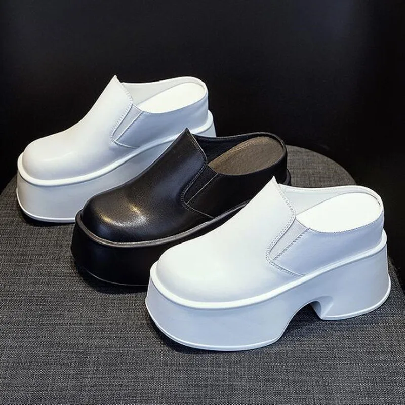 11cm Height Increasing Ladies Genuine Leather Pumps 2026 New Fashion Platform Wedge White Slippers Women Casual Females Shoes
11cm Height Increasing Ladies Genuine Leather Pumps 2026 New Fashion Platform Wedge White Slippers Women Casual Females Shoes