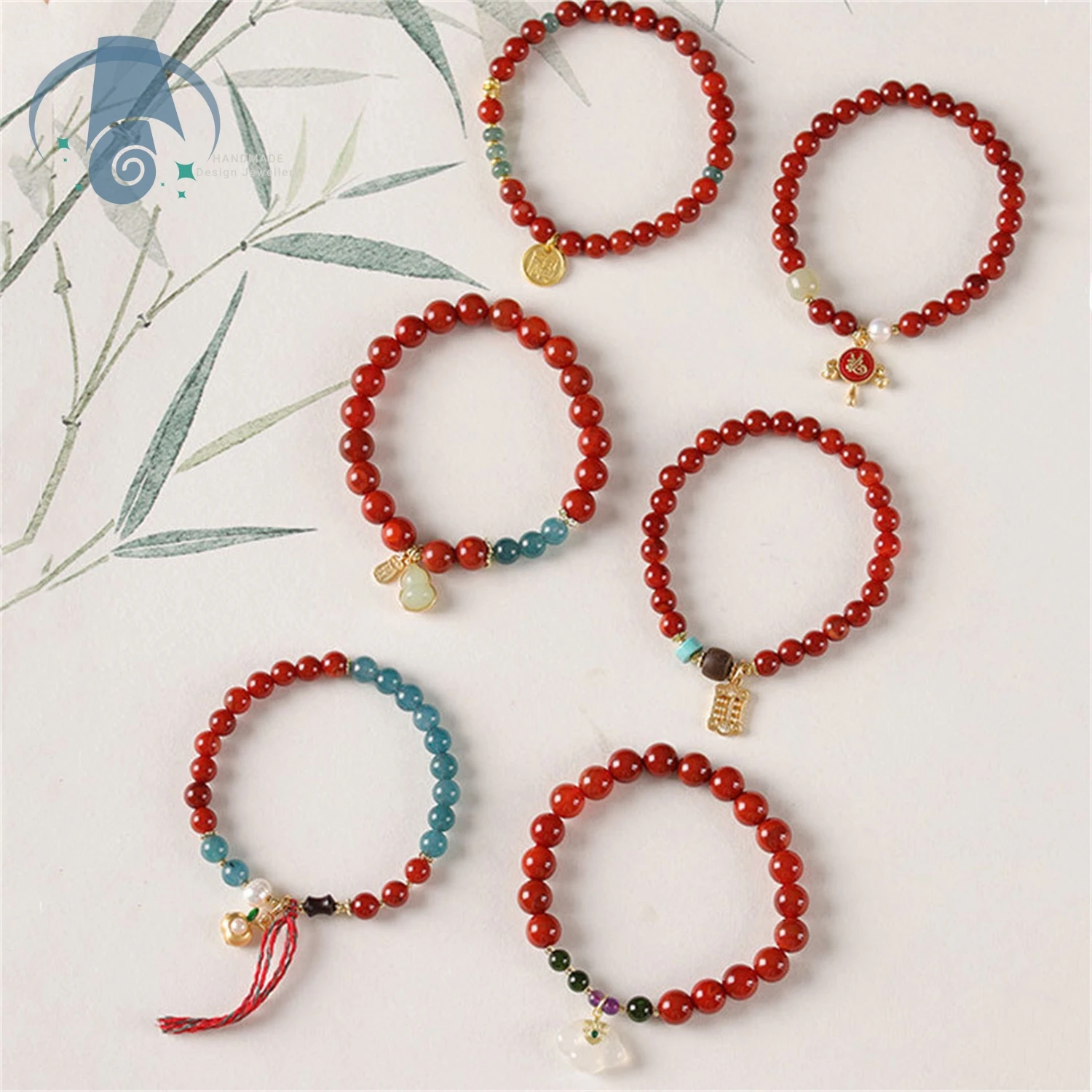 Nanhong Agate Sand Gold Colored Glaze Jade Gourd Pendant Bracelet New Chinese Style Vintage Ethnic Jewelry for Women Daily Gifts
Nanhong Agate Sand Gold Colored Glaze Jade Gourd Pendant Bracelet New Chinese Style Vintage Ethnic Jewelry for Women Daily Gifts