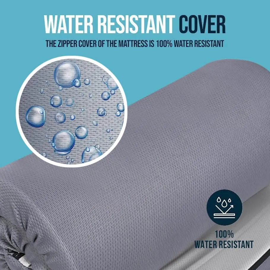 3" x 60" x 80" Memory Foam Roll-Up Camping Mattress with Water Resistant Zipper Cover, Foldable and Portable for Camping, RV
3" x 60" x 80" Memory Foam Roll-Up Camping Mattress with Water Resistant Zipper Cover, Foldable and Portable for Camping, RV