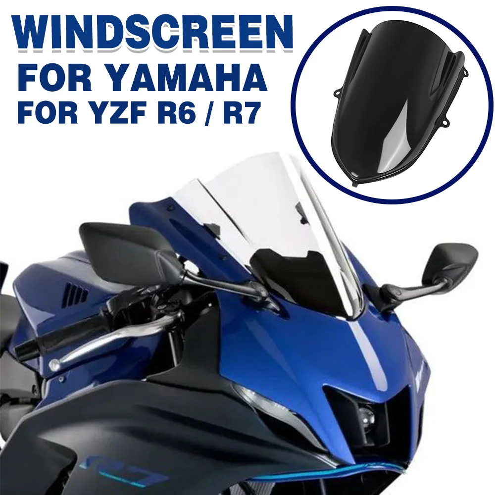 Для Yamaha R6 YZFR6 2017-2024 R7 YZFR7 2021-2025 козырек переднего лобового стекла ветровой дефлектор спойлер лобового стекла двойной пузырьковый экран 
Для Yamaha R6 YZFR6 2017-2024 R7 YZFR7 2021-2025 козырек переднего лобового стекла ветровой дефлектор спойлер лобового стекла двойной пузырьковый экран