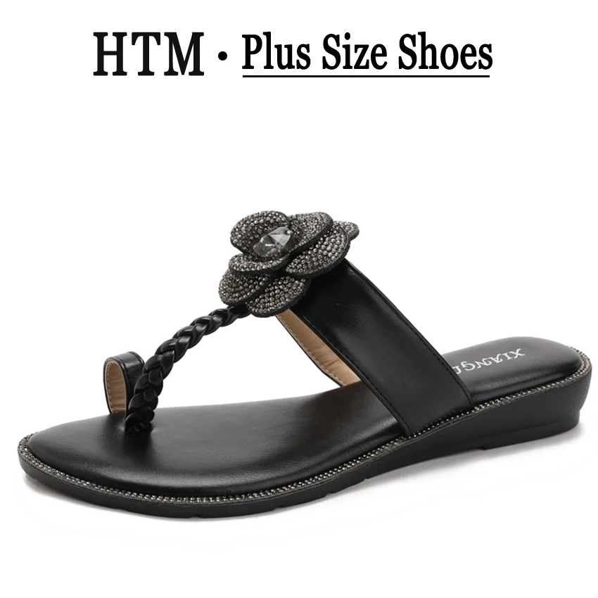 Flat Slippers Sandals Summer Rhinestone Open Toe Sandals Floral Pattern Wedge Heel Beach Slippers Non Slip Women Fashion Flip
Flat Slippers Sandals Summer Rhinestone Open Toe Sandals Floral Pattern Wedge Heel Beach Slippers Non Slip Women Fashion Flip