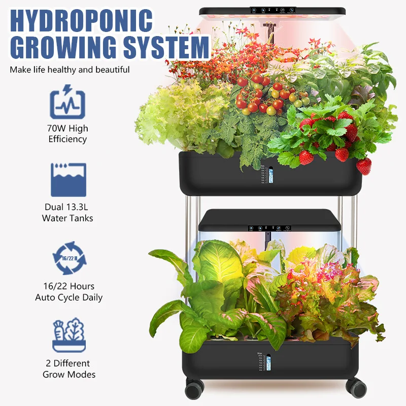 Hydroponic Vegetable Multi-layer Planter Indoor Soilless Cultivation Rack Vegetable Planter
Hydroponic Vegetable Multi-layer Planter Indoor Soilless Cultivation Rack Vegetable Planter