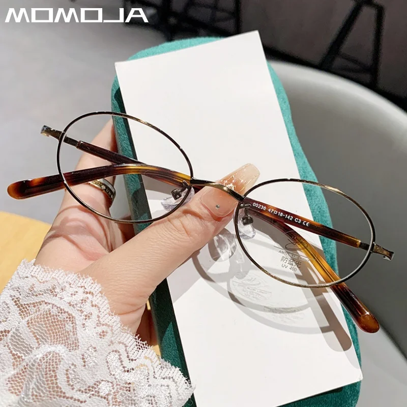 MOMOJA модные круглые женские очки, оптические очки по рецепту, сверхлегкие очки для чтения, оправа для близорукости 00236
MOMOJA модные круглые женские очки, оптические очки по рецепту, сверхлегкие очки для чтения, оправа для близорукости 00236