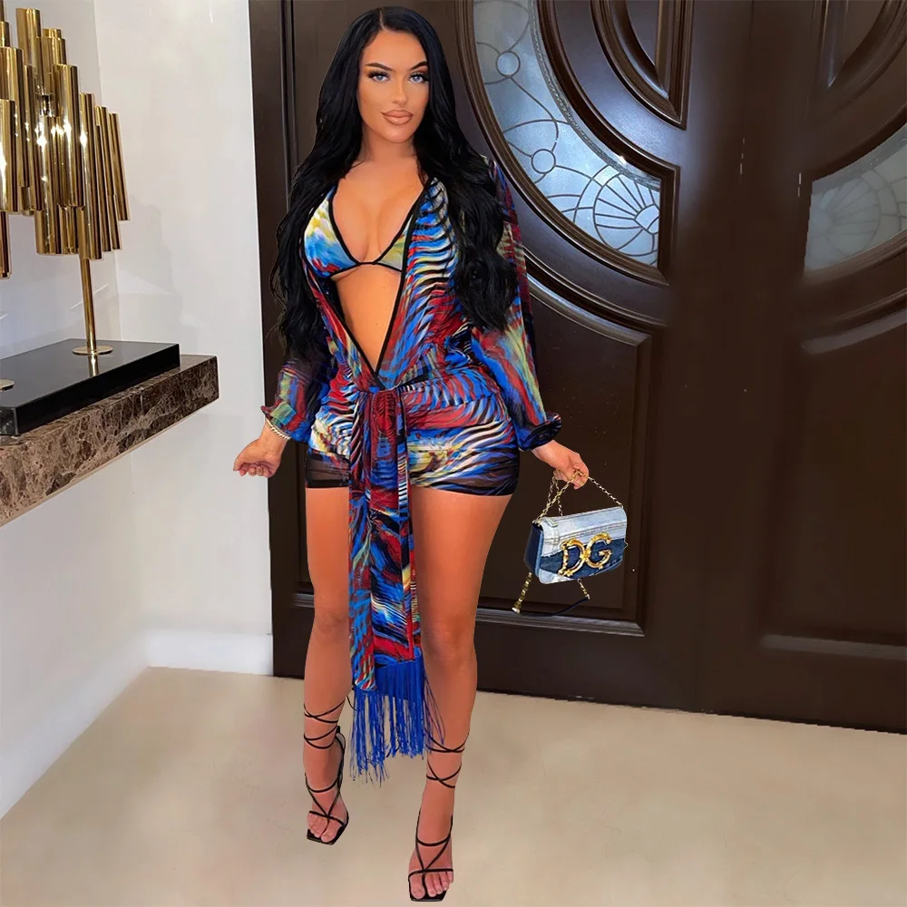 Summer Women Printed Three Pieces Bikini Set With Chiffon Cover-Ups Swimwear 2022 New Sexy Bra Thong Bathing Suit Beachwear
Summer Women Printed Three Pieces Bikini Set With Chiffon Cover-Ups Swimwear 2022 New Sexy Bra Thong Bathing Suit Beachwear